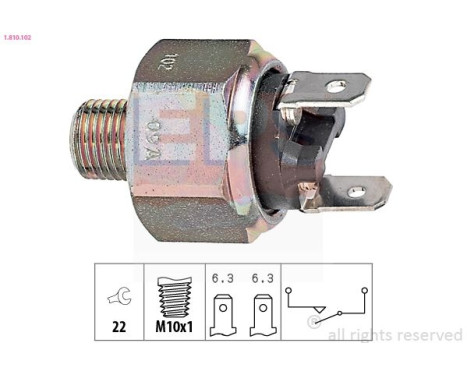 Brake Light Switch Made in Italy - OE Equivalent 1.810.102 EPS Facet