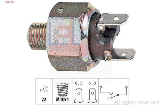 Brake Light Switch Made in Italy - OE Equivalent 1.810.102 EPS Facet