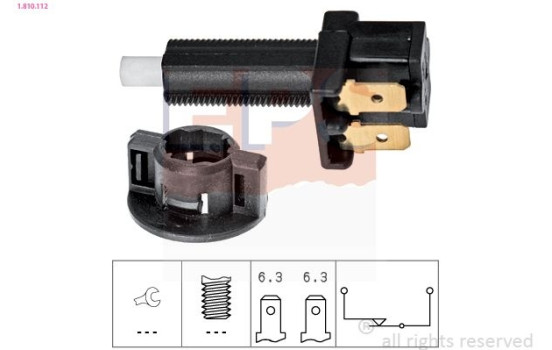 Brake Light Switch Made in Italy - OE Equivalent 1.810.112 EPS Facet