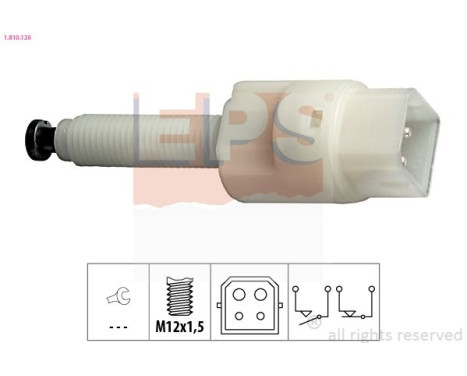 Brake Light Switch Made in Italy - OE Equivalent 1.810.126 EPS Facet