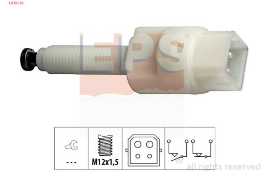 Brake Light Switch Made in Italy - OE Equivalent 1.810.126 EPS Facet