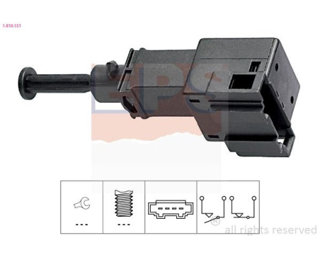 Brake Light Switch Made in Italy - OE Equivalent 1.810.151 EPS Facet