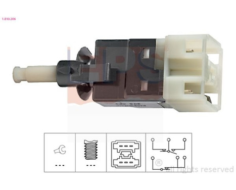 Brake Light Switch Made in Italy - OE Equivalent 1.810.206 EPS Facet