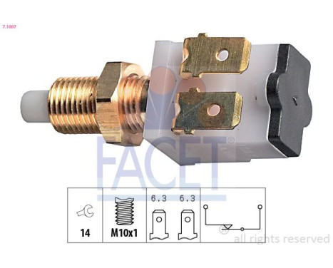 Brake Light Switch Made in Italy - OE Equivalent 7.1007 Facet