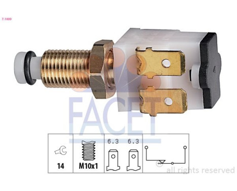 Brake Light Switch Made in Italy - OE Equivalent 7.1009 Facet