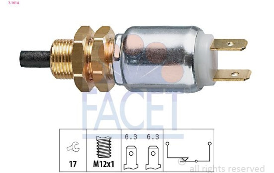 Brake Light Switch Made in Italy - OE Equivalent 7.1014 Facet