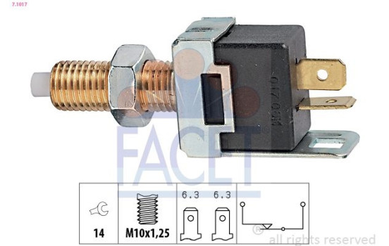 Brake Light Switch Made in Italy - OE Equivalent 7.1017 Facet