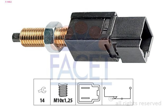 Brake Light Switch Made in Italy - OE Equivalent 7.1052 Facet