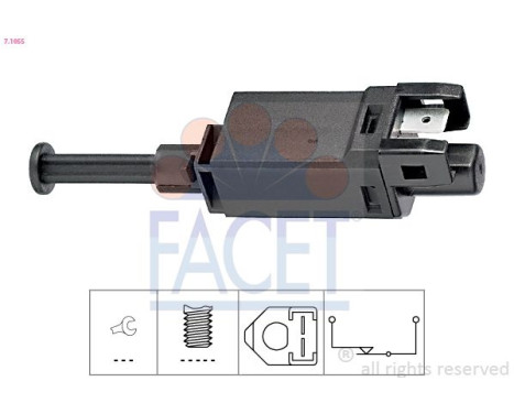 Brake Light Switch Made in Italy - OE Equivalent 7.1055 Facet