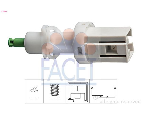 Brake Light Switch Made in Italy - OE Equivalent 7.1068 Facet