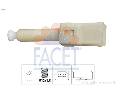 Brake Light Switch Made in Italy - OE Equivalent 7.1087 Facet