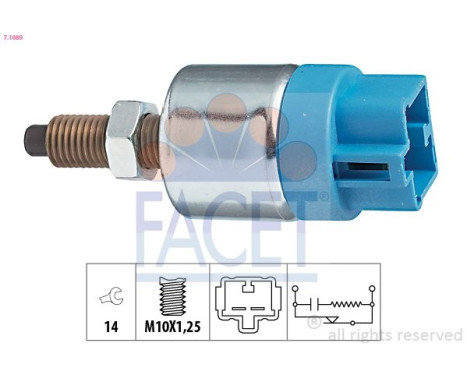 Brake Light Switch Made in Italy - OE Equivalent 7.1089 Facet