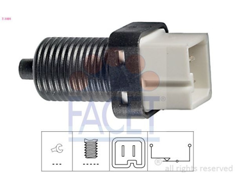Brake Light Switch Made in Italy - OE Equivalent 7.1091 Facet