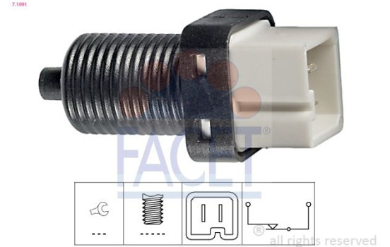 Brake Light Switch Made in Italy - OE Equivalent 7.1091 Facet