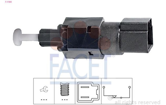 Brake Light Switch Made in Italy - OE Equivalent 7.1104 Facet