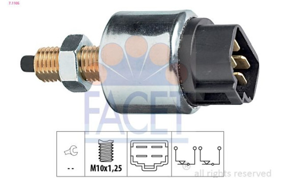 Brake Light Switch Made in Italy - OE Equivalent 7.1105 Facet