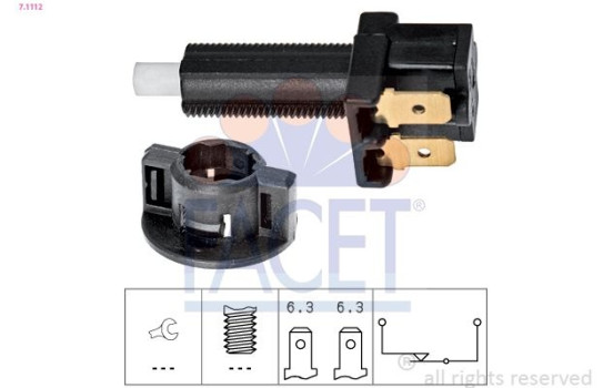 Brake Light Switch Made in Italy - OE Equivalent 7.1112 Facet
