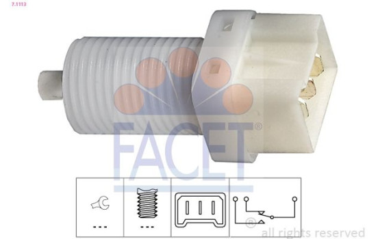 Brake Light Switch Made in Italy - OE Equivalent 7.1113 Facet