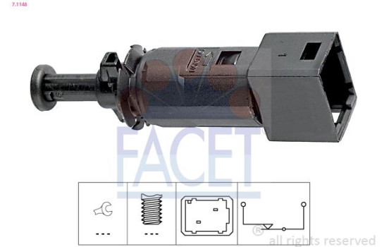 Brake Light Switch Made in Italy - OE Equivalent 7.1148 Facet