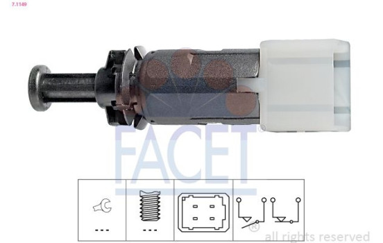 Brake Light Switch Made in Italy - OE Equivalent 7.1149 Facet