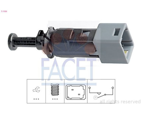 Brake Light Switch Made in Italy - OE Equivalent 7.1150 Facet