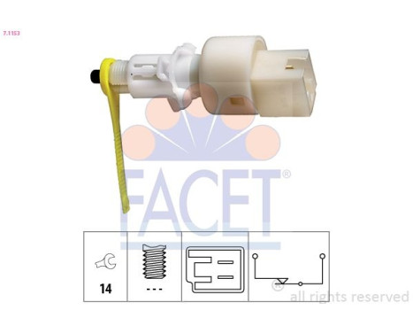 Brake Light Switch Made in Italy - OE Equivalent 7.1153 Facet