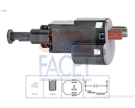 Brake Light Switch Made in Italy - OE Equivalent 7.1155 Facet