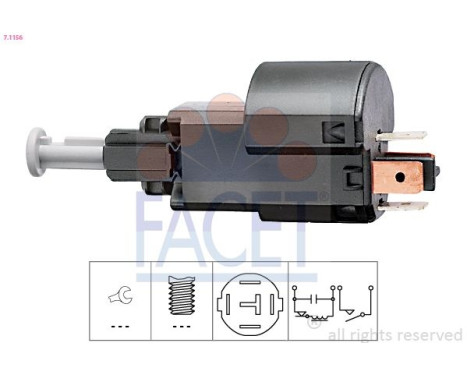 Brake Light Switch Made in Italy - OE Equivalent 7.1156 Facet
