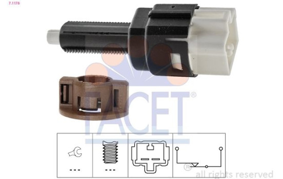 Brake Light Switch Made in Italy - OE Equivalent 7.1178 Facet