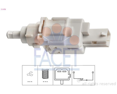 Brake Light Switch Made in Italy - OE Equivalent 7.1179 Facet
