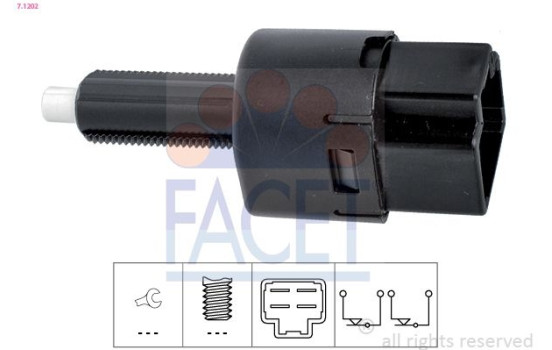 Brake Light Switch Made in Italy - OE Equivalent 7.1202 Facet