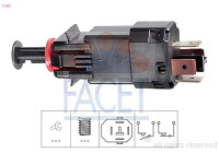 Brake Light Switch Made in Italy - OE Equivalent 7.1205 Facet