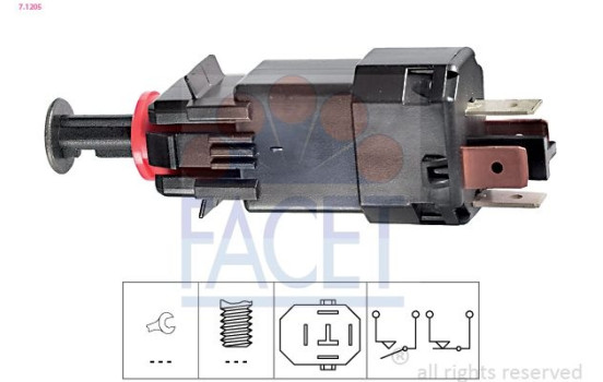 Brake Light Switch Made in Italy - OE Equivalent 7.1205 Facet