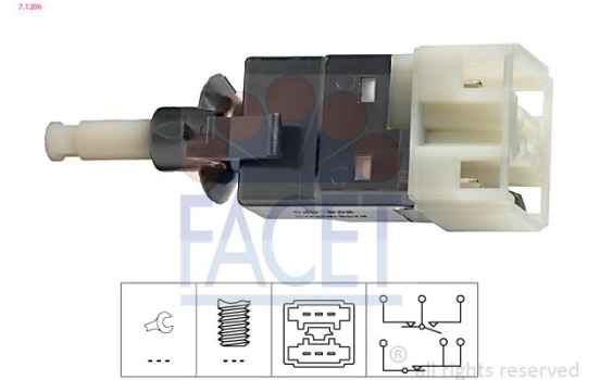 Brake Light Switch Made in Italy - OE Equivalent 7.1206 Facet