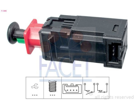 Brake Light Switch Made in Italy - OE Equivalent 7.1208 Facet