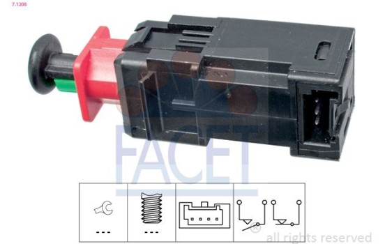 Brake Light Switch Made in Italy - OE Equivalent 7.1208 Facet