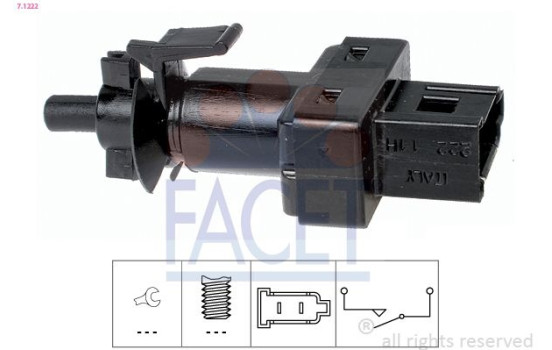 Brake Light Switch Made in Italy - OE Equivalent 7.1222 Facet