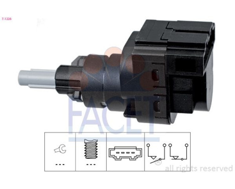 Brake Light Switch Made in Italy - OE Equivalent 7.1228 Facet