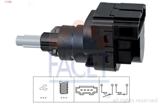 Brake Light Switch Made in Italy - OE Equivalent 7.1228 Facet
