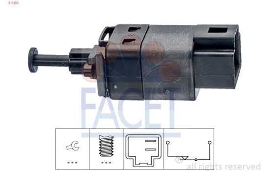 Brake Light Switch Made in Italy - OE Equivalent 7.1251 Facet