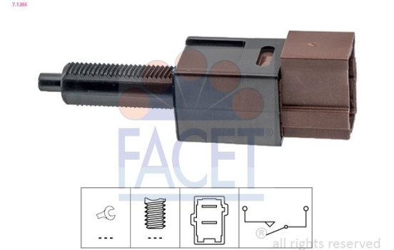 Brake Light Switch Made in Italy - OE Equivalent 7.1265 Facet