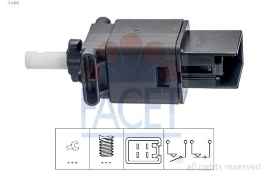 Brake Light Switch Made in Italy - OE Equivalent 7.1272 Facet