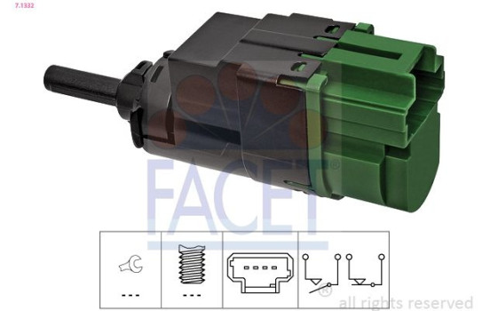 Brake Light Switch Made in Italy - OE Equivalent 7.1332 Facet