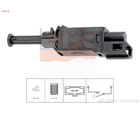Switch, clutch control (cruise control) Made in Italy - OE Equivalent 1.810.143 EPS Facet