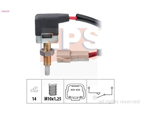 Switch, clutch control (cruise control) Made in Italy - OE Equivalent 1.810.167 EPS Facet