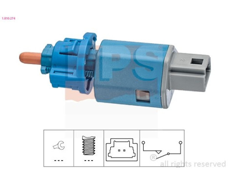 Switch, clutch control (cruise control) Made in Italy - OE Equivalent 1.810.274 EPS Facet