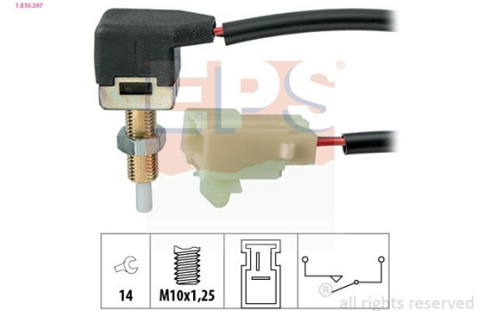 Switch, clutch control (cruise control) Made in Italy - OE Equivalent 1.810.297 EPS Facet