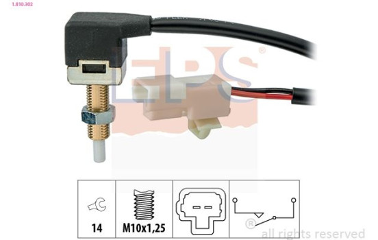 Switch, clutch control (cruise control) Made in Italy - OE Equivalent 1.810.302 EPS Facet