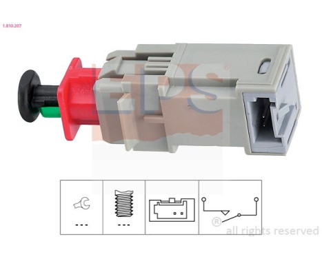 Switch, clutch control (cruise control) Made in Italy - OE Equivalent 1810207 EPS Facet