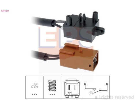 Switch, clutch control (cruise control) Made in Italy - OE Equivalent 1810214 EPS Facet